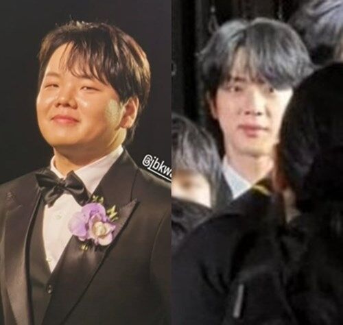 BTSジン、クァクチューブの結婚式に出席…独特なビジュアルで「迷惑なゲスト」に浮上